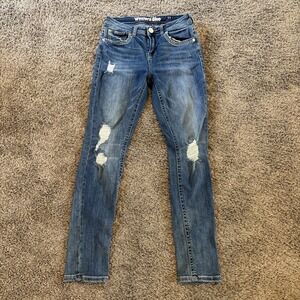 Western Blue Jeans Women's 11‎ Blue Skinny with Embroidered Pockets